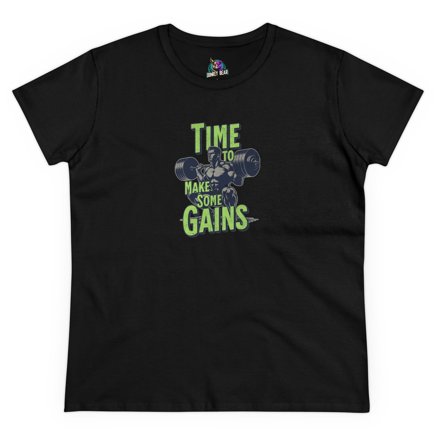 "Time for Gains" T-Shirt – Lift, Sweat, Repeat!