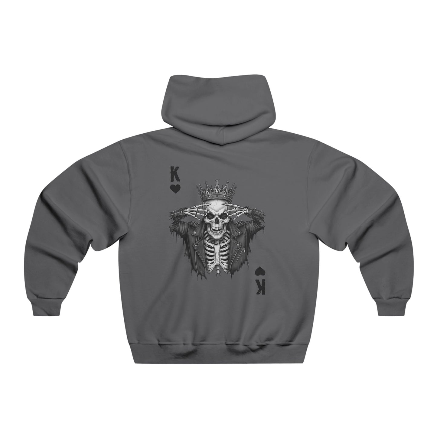 Skeleton King of Hearts Hoodie – Rule the Afterlife in Style