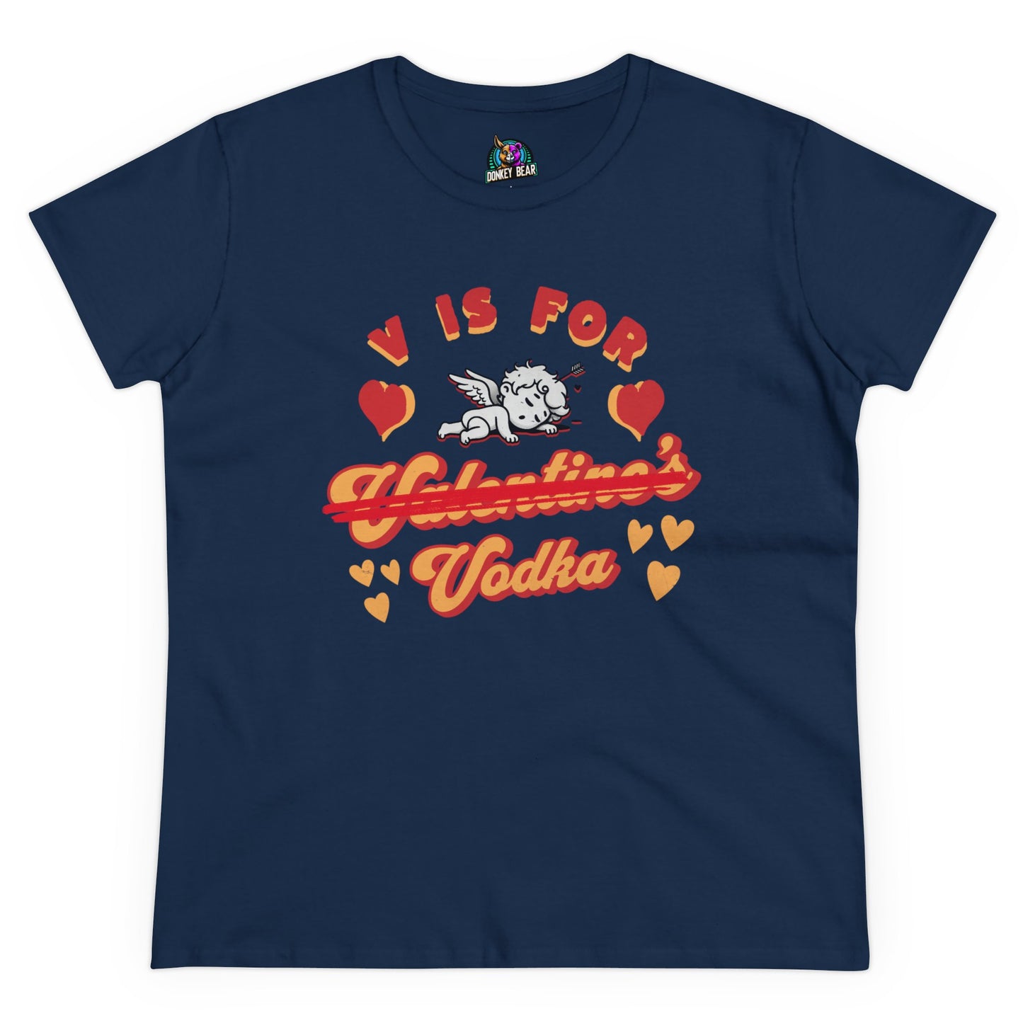 "V is for Vodka" T-Shirt – Love is Overrated, But Drinks Aren’t!