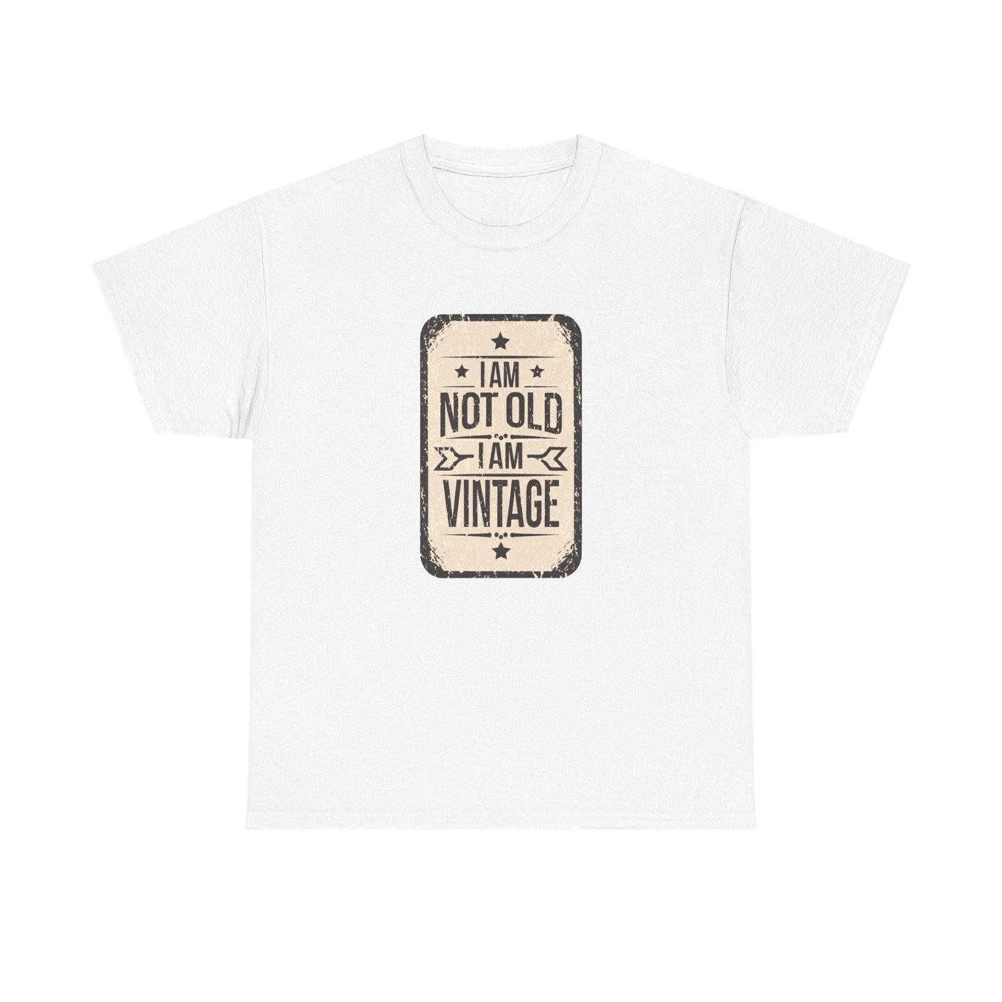 Vintage style "I'm Not Old, I'm Vintage" T-shirt with retro design.