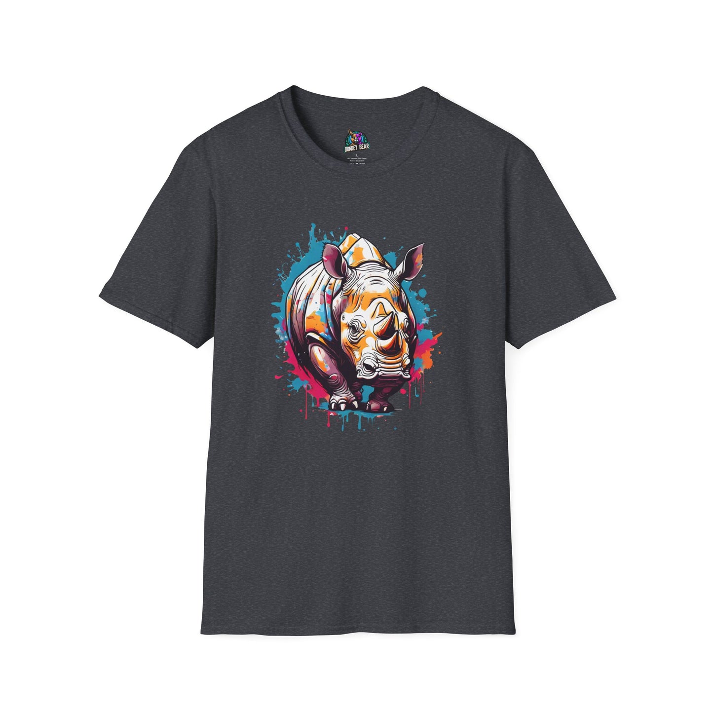 "Colorful Rhino" T-Shirt – Bold, Strong, and Unapologetically Unique