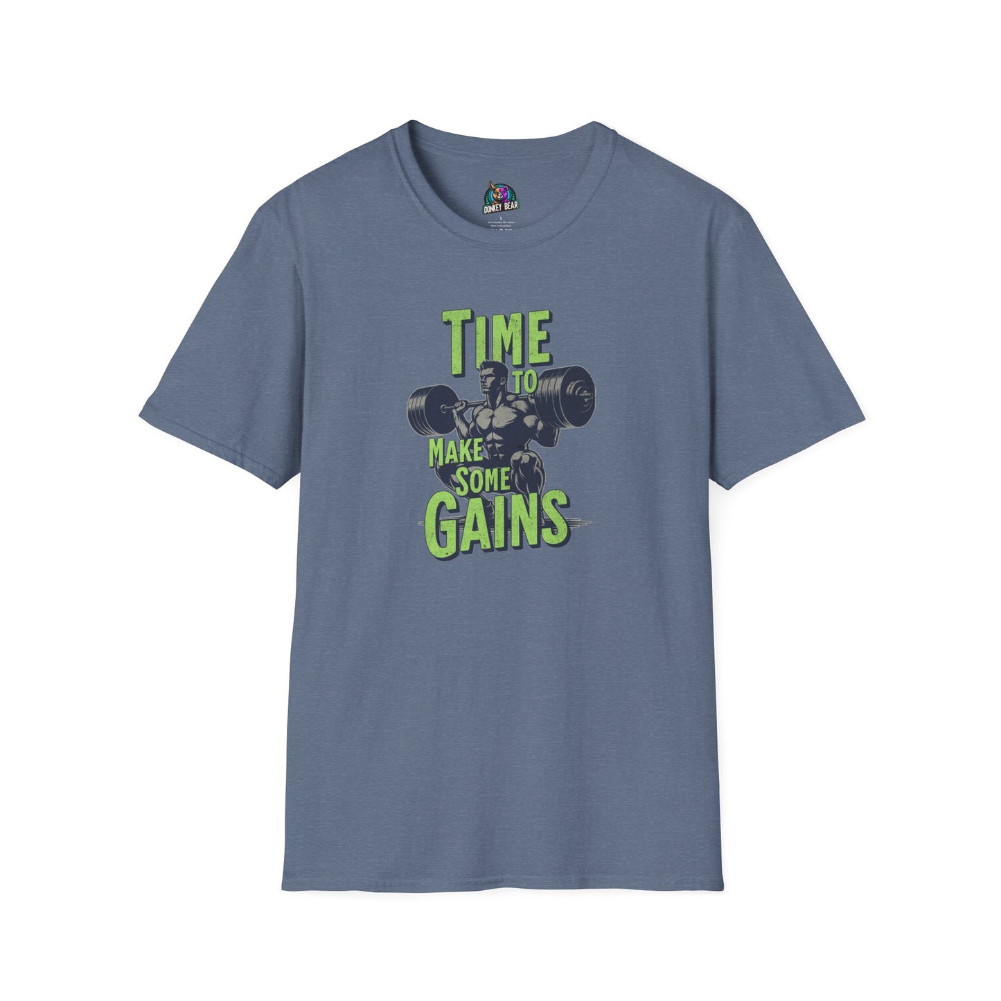 "Time for Gains" T-Shirt – Lift, Sweat, Repeat!