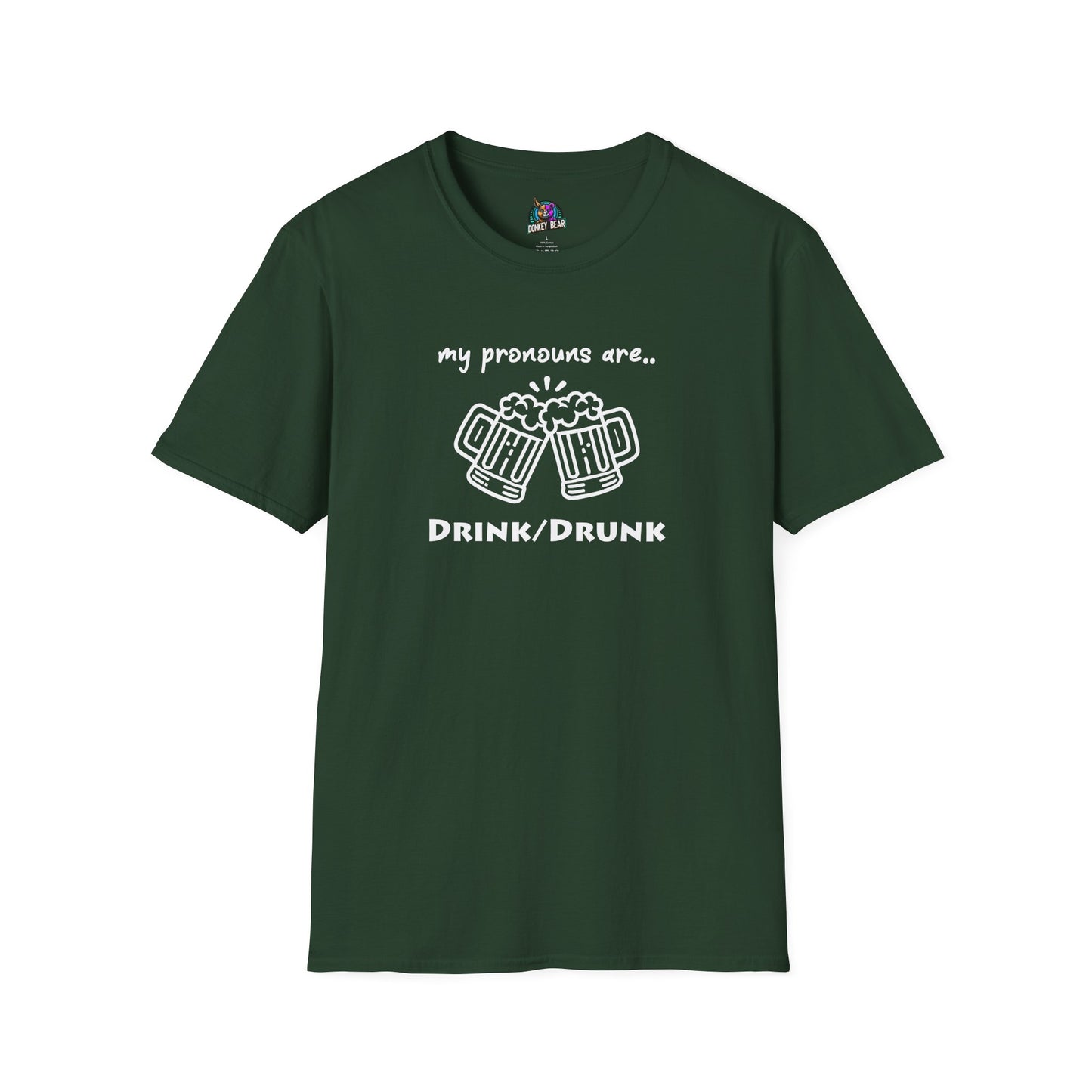 "My Pronouns Are Drink / Drunk" T-Shirt – Sip, Sip, Hooray!