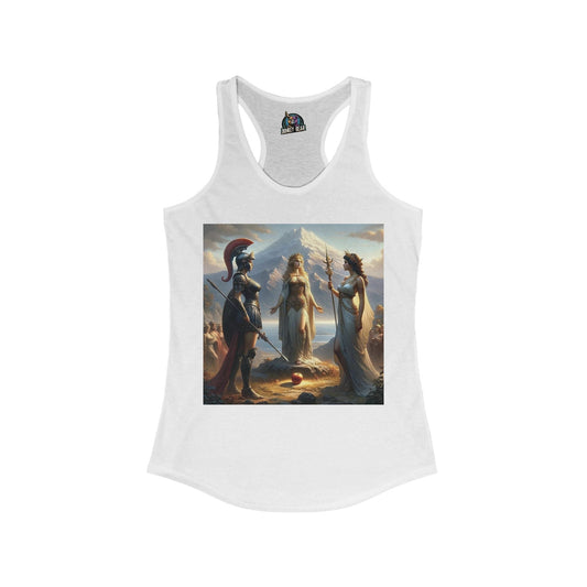 Tank top featuring golden apple of discord from Greek mythology.