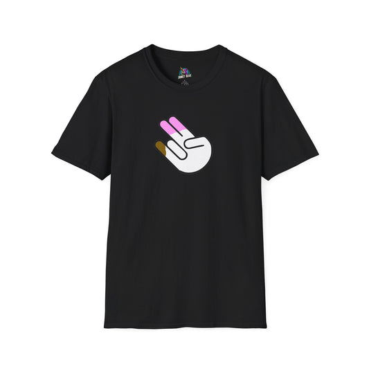 Black T-shirt featuring the bold and edgy "Two in the Pink, One in the Stink" hand gesture graphic.
