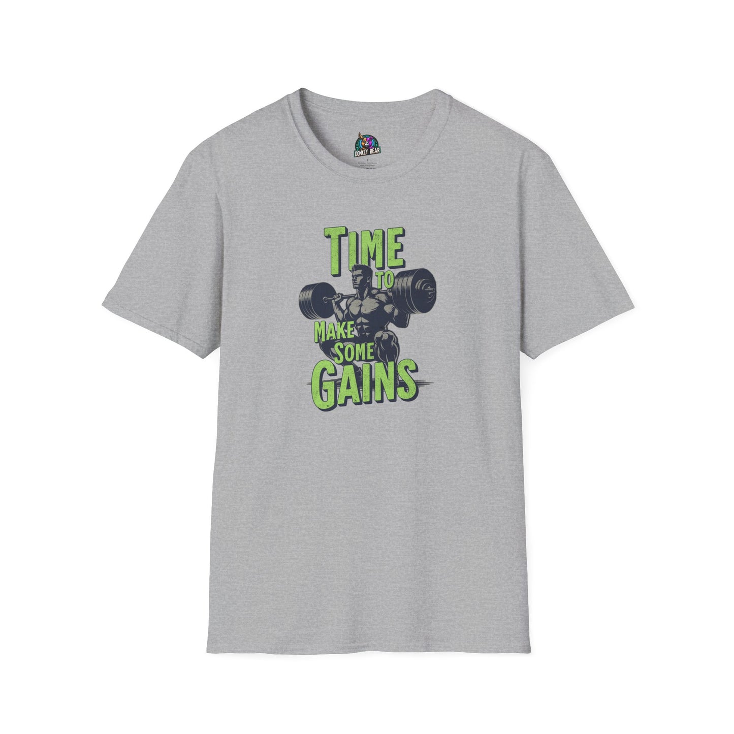 "Time for Gains" T-Shirt – Lift, Sweat, Repeat!