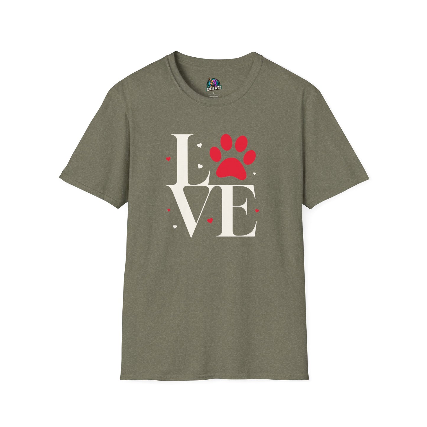"LOVE Paw Print" T-Shirt – Because Love Is Furry & Four-Legged