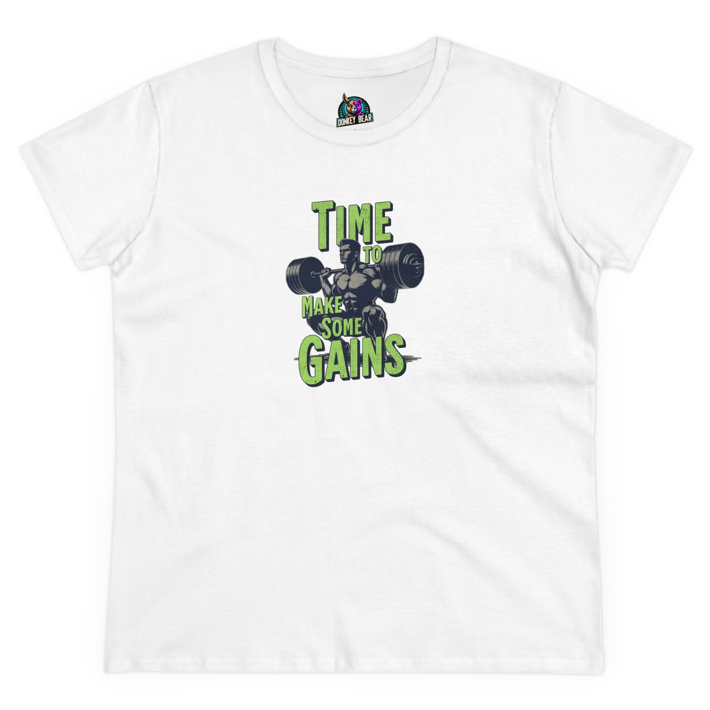 "Time for Gains" T-Shirt – Lift, Sweat, Repeat!