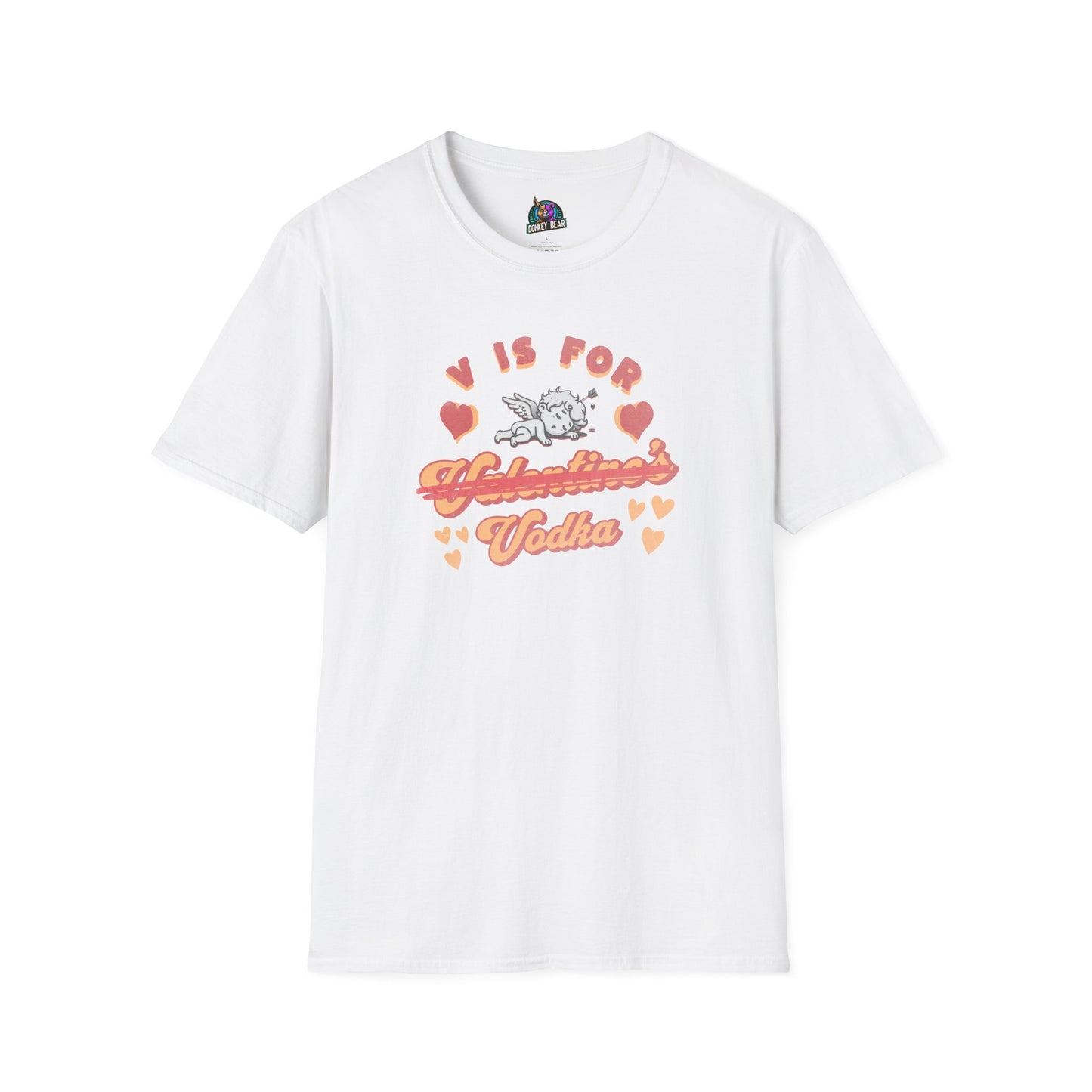 "V is for Vodka" T-Shirt – Love is Overrated, But Drinks Aren’t!