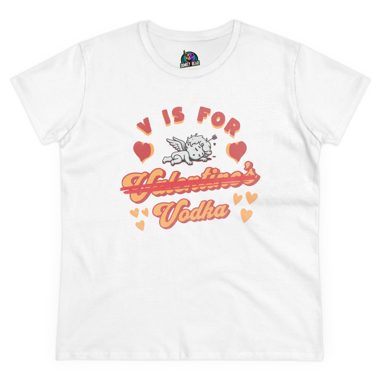 "V is for Vodka" T-Shirt – Love is Overrated, But Drinks Aren’t!