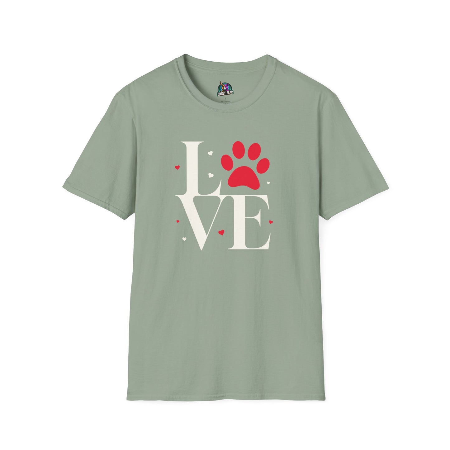 "LOVE Paw Print" T-Shirt – Because Love Is Furry & Four-Legged