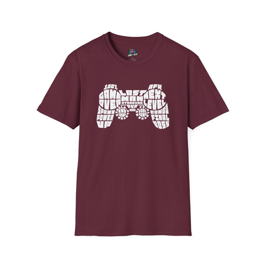 Gamer Controller T-Shirt with word art design for gaming enthusiasts.