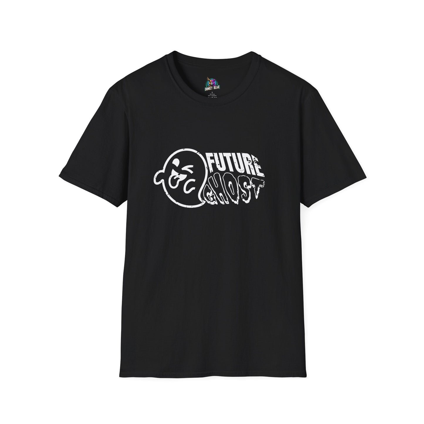 Black "Future Ghost" T-shirt with spooky design.