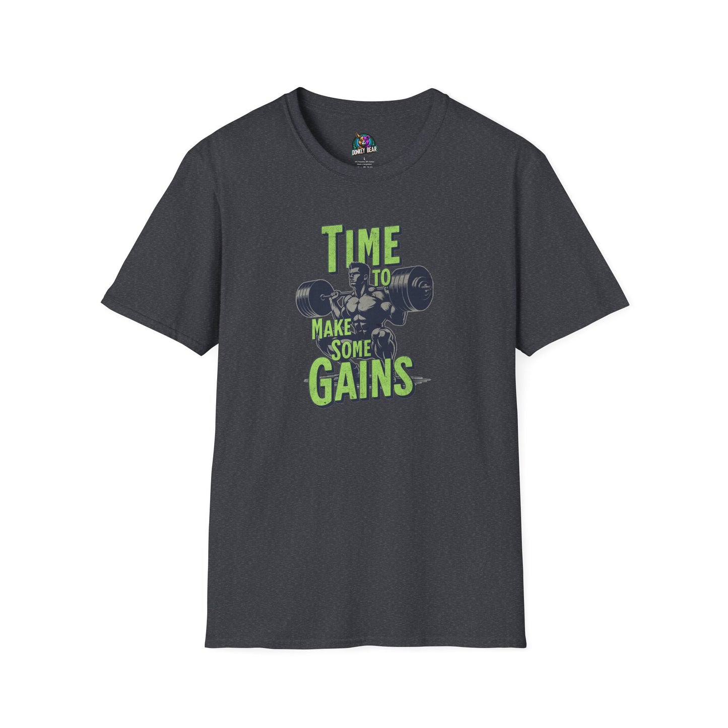 "Time for Gains" T-Shirt – Lift, Sweat, Repeat!