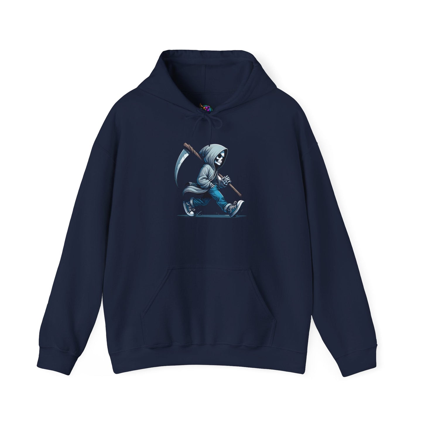Reaper Walking Hooded Sweatshirt with Chill Reaper design.