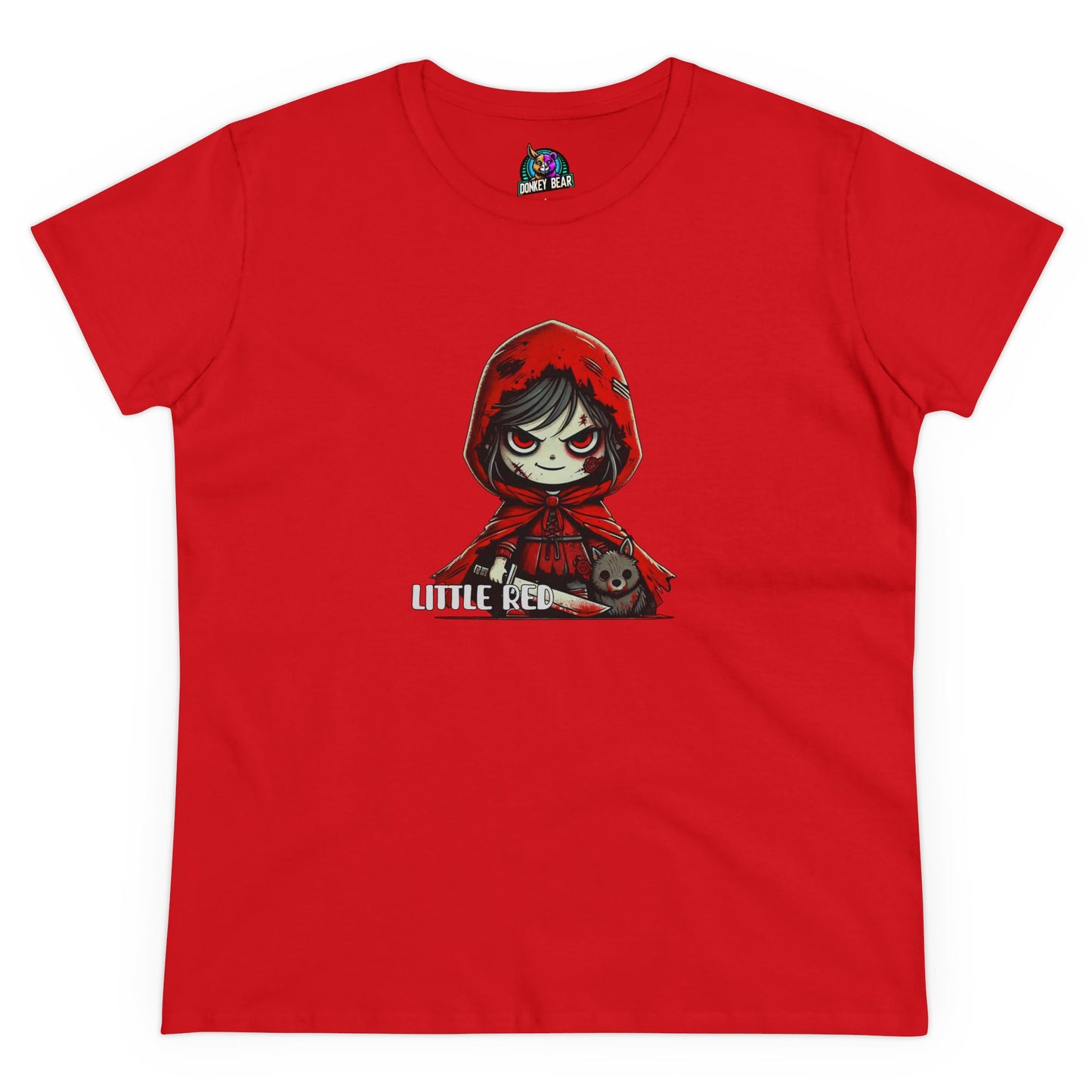 Creepy Red Riding Hood T-Shirt – A Dark Twist on a Classic Tale