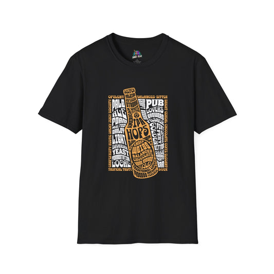 Beer Type Bottle design T-shirt for beer lovers.