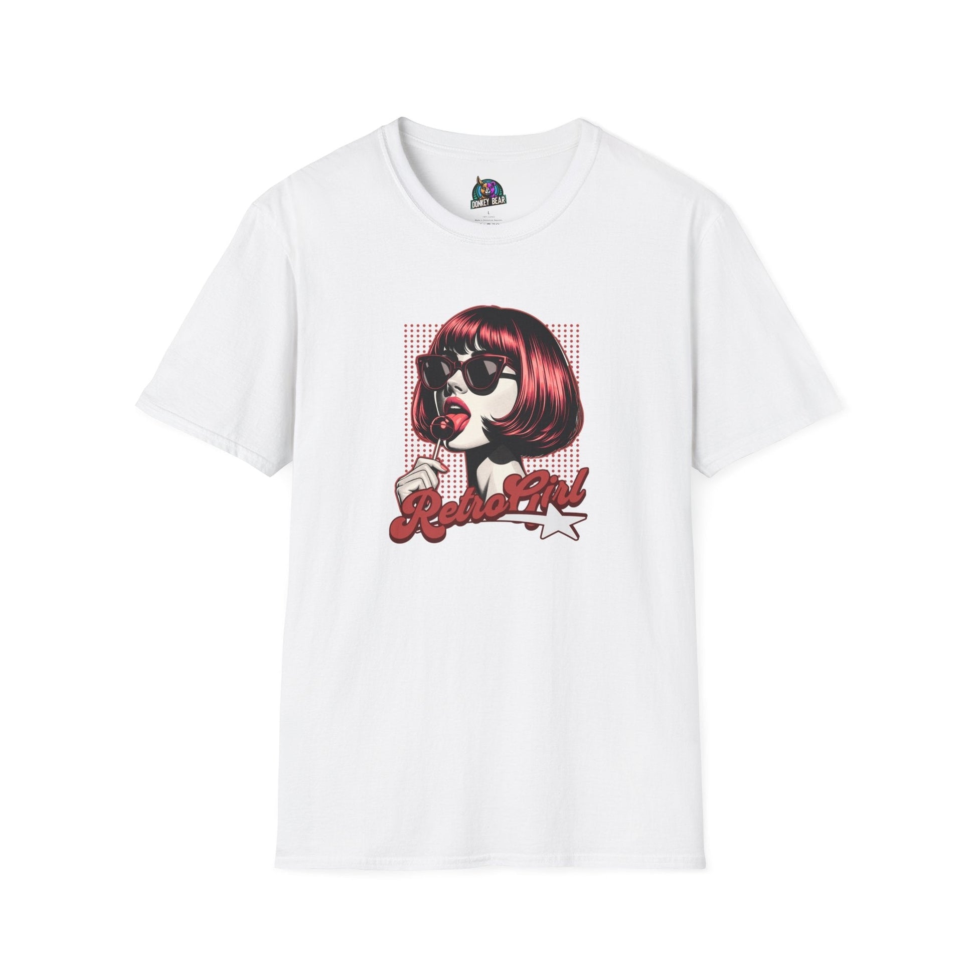 Retro Girl T-shirt featuring a vintage design with modern style for throwback fashion lovers.