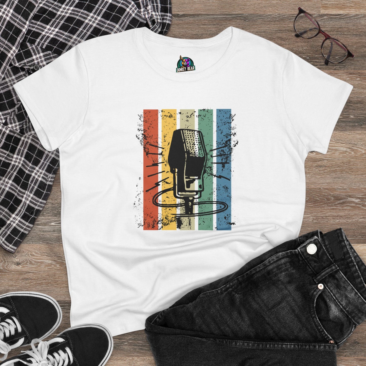 "Retro Mic" T-Shirt – Vintage Vibes, Timeless Sound