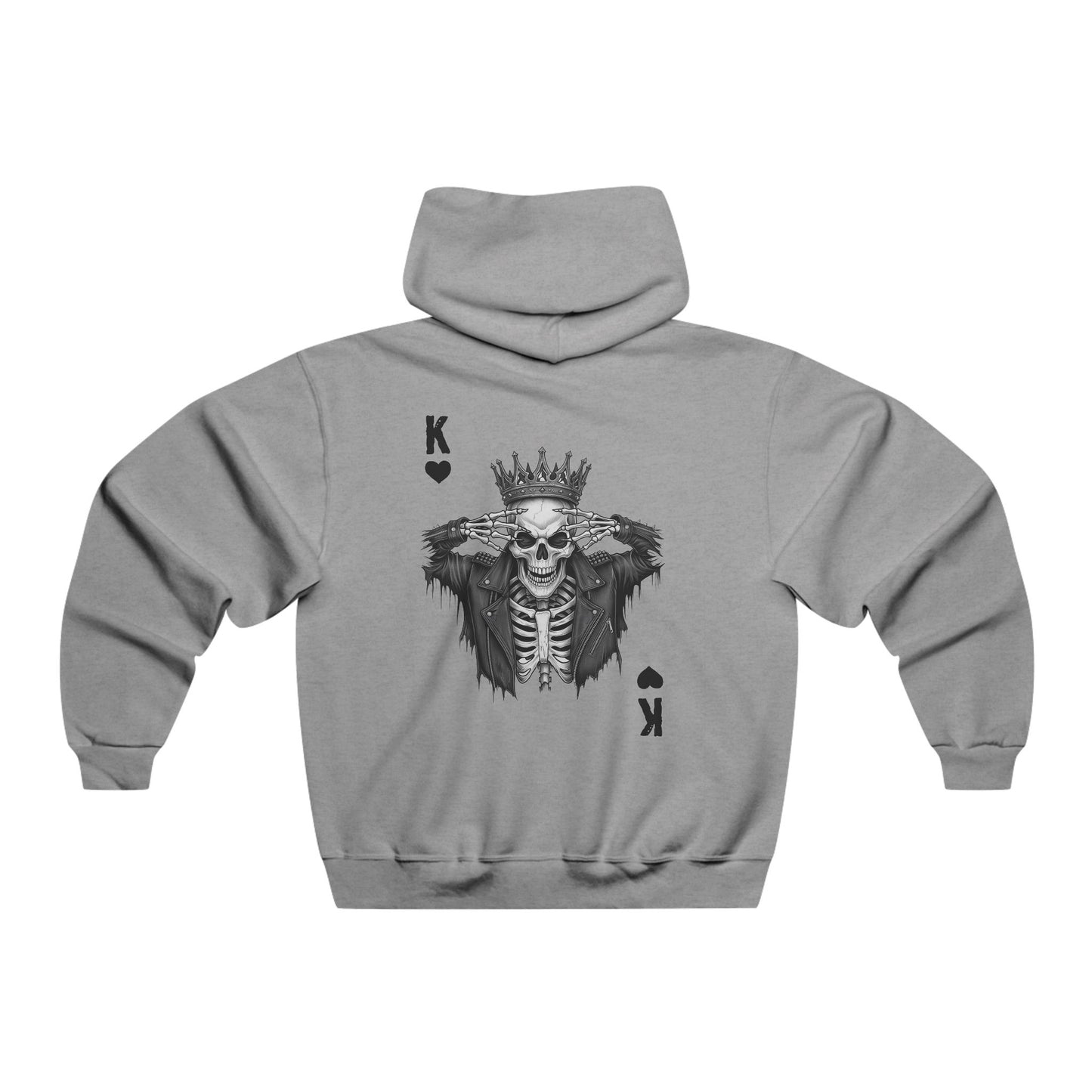 Skeleton King of Hearts Hoodie – Rule the Afterlife in Style