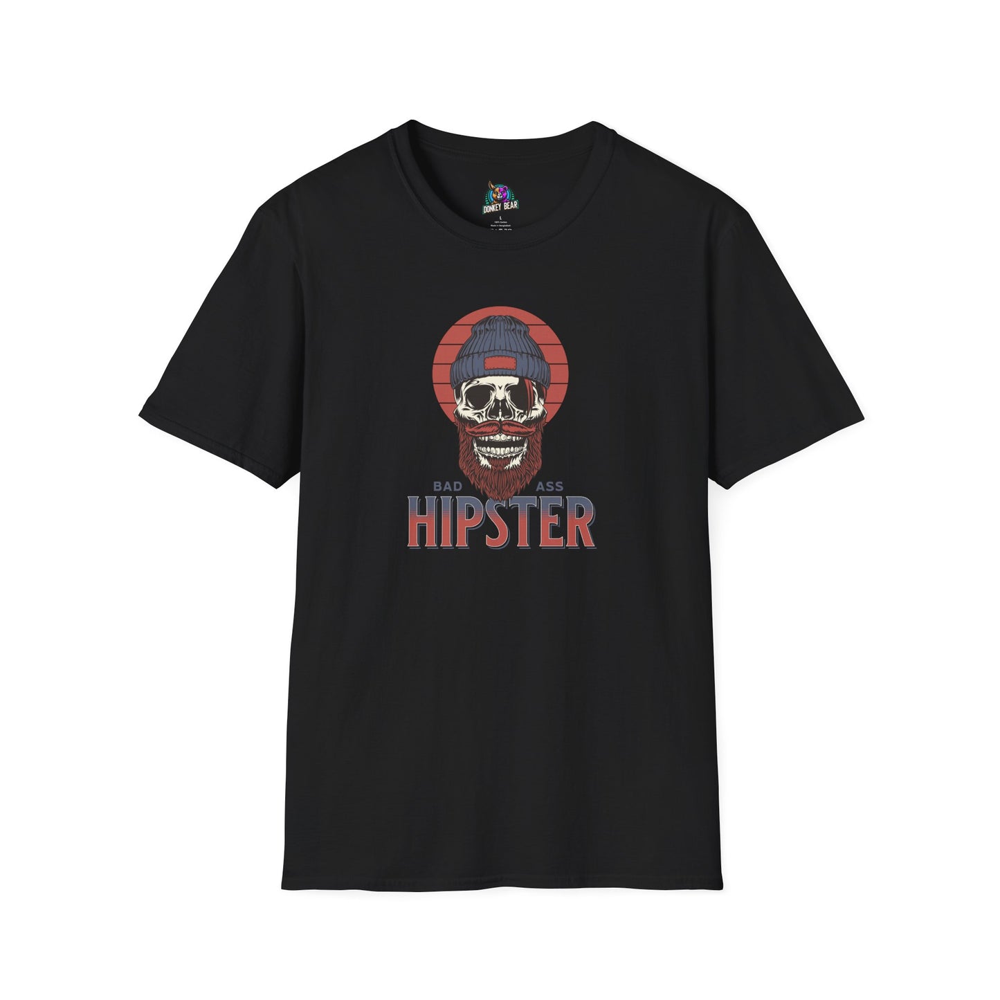 "Bad Ass Hipster" T-Shirt – Vintage Vibes with a Rebel Twist