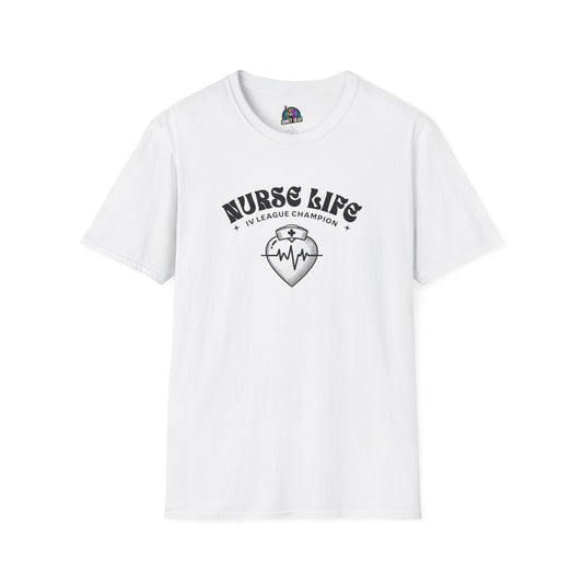 Nurse Life IV League Champion T-Shirt for Nurses.