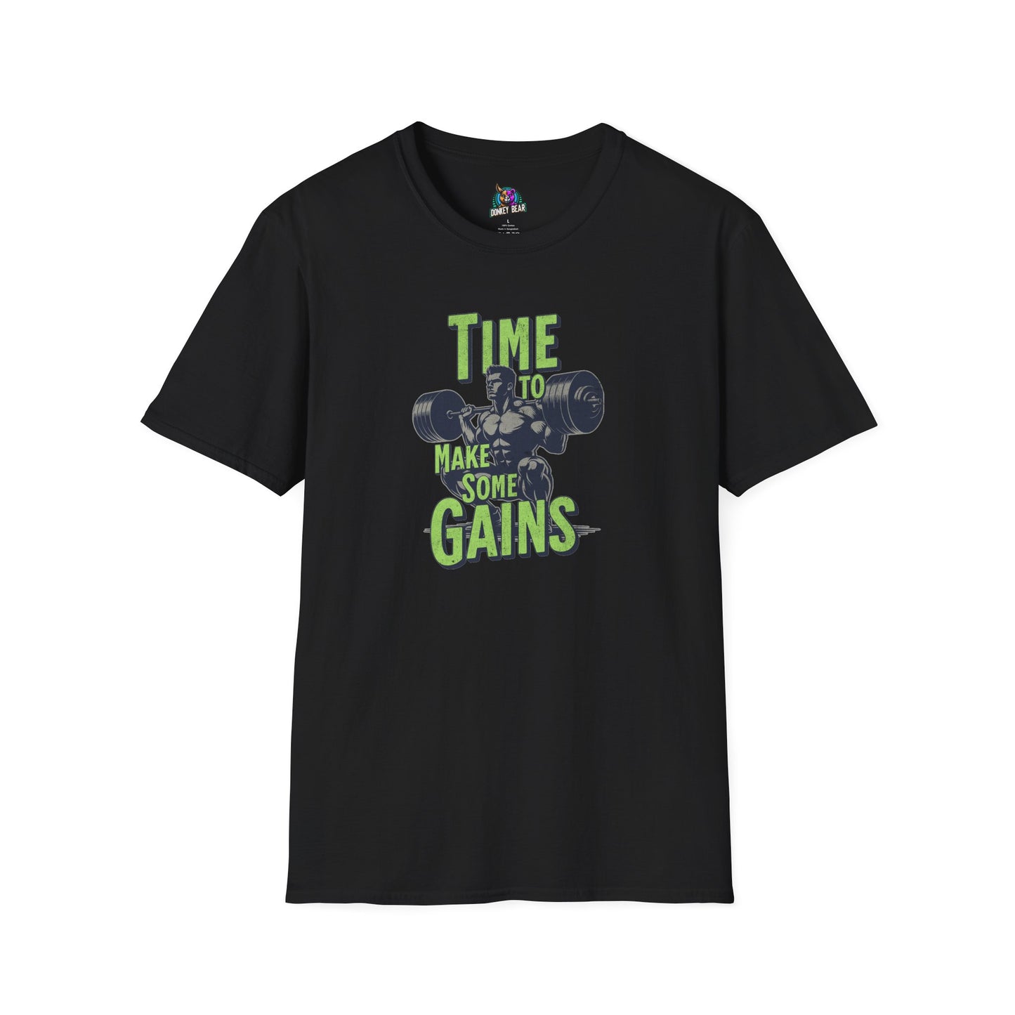 "Time for Gains" T-Shirt – Lift, Sweat, Repeat!