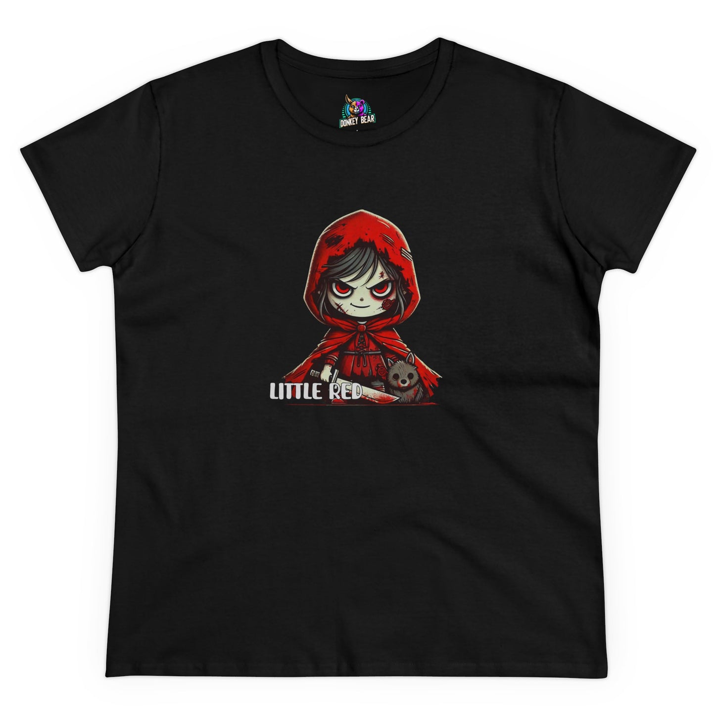Creepy Red Riding Hood T-Shirt – A Dark Twist on a Classic Tale