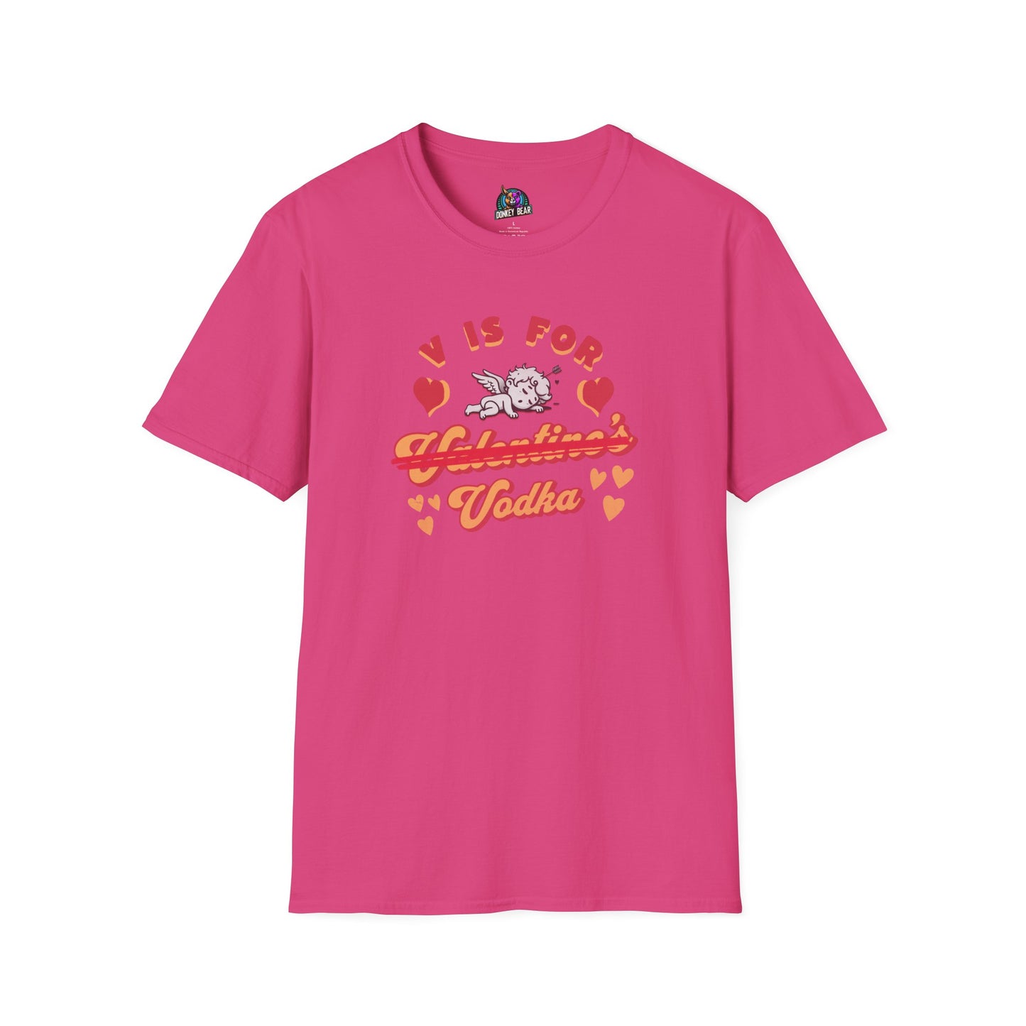 "V is for Vodka" T-Shirt – Love is Overrated, But Drinks Aren’t!